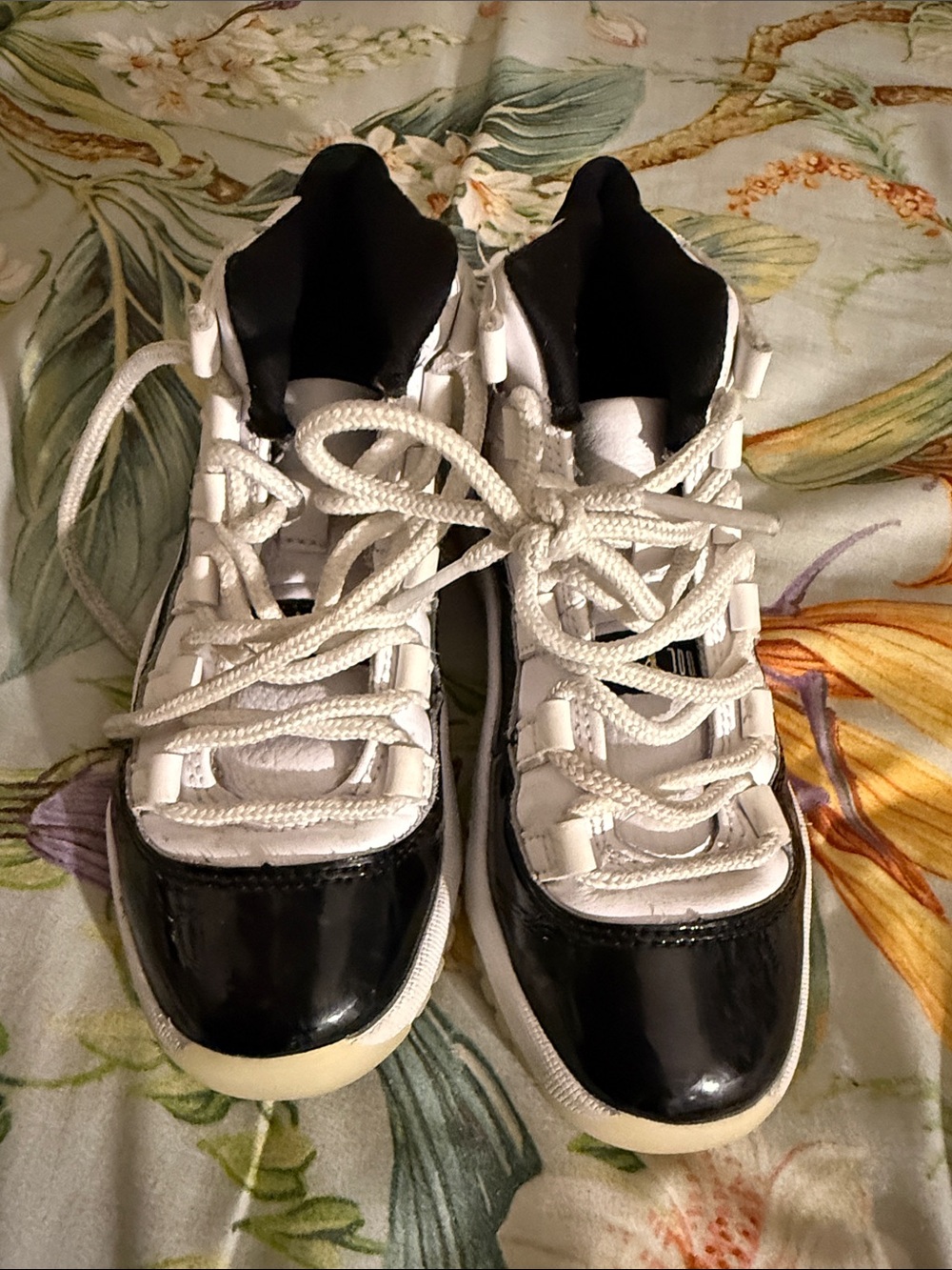 Jordan Kids Black and White High-Top Sneakers